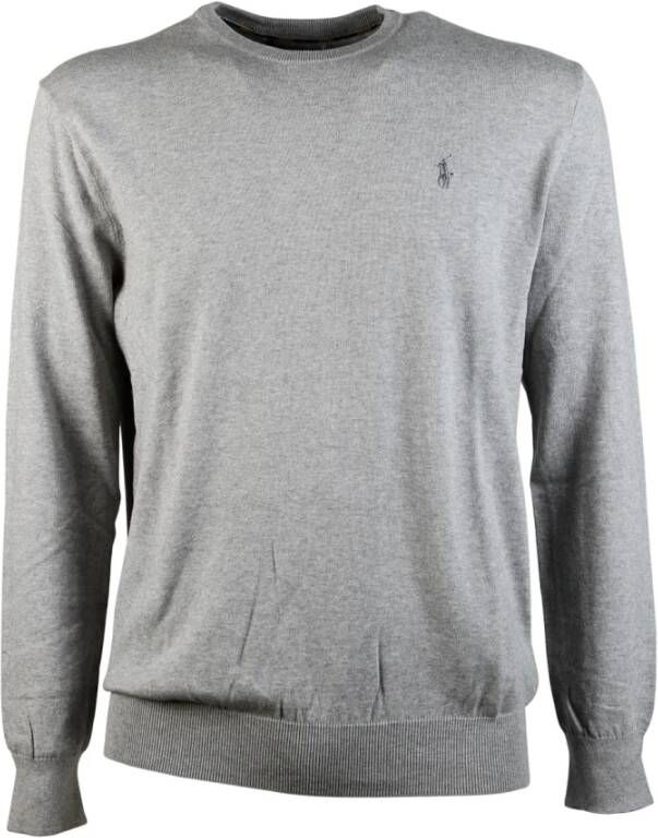 Polo Ralph Lauren Ralph Lauren sweater ronde hals Slim Fit grijs