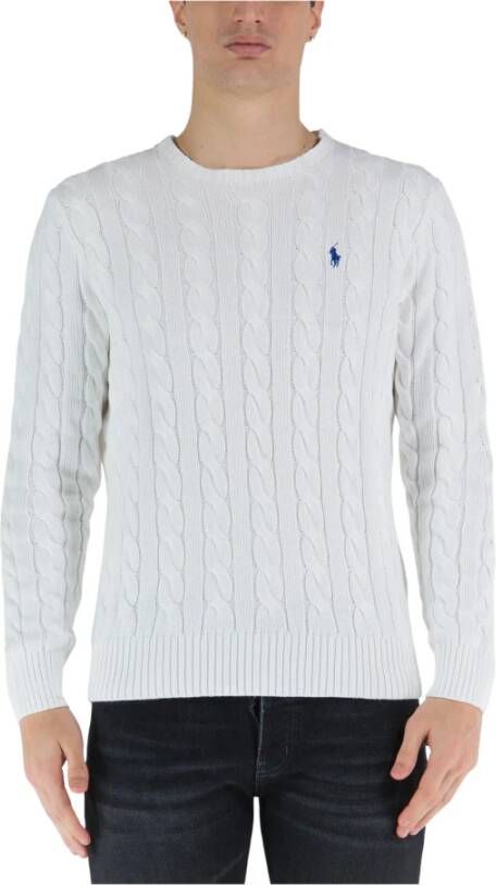 Polo Ralph Lauren Witte Sweaters met Exclusieve Pony Borduursel White Heren