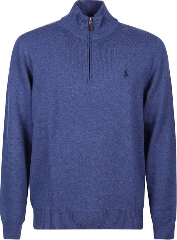 Polo Ralph Lauren Rustic Navy Half Zip Sweater Blauw Heren