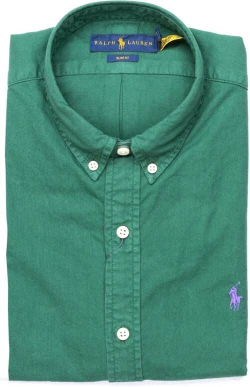 Polo Ralph Lauren Bos Oxford Overhemd Green Heren
