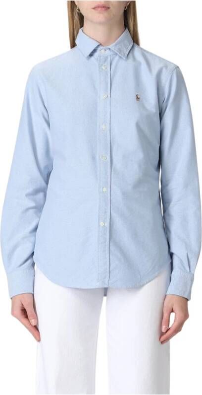 Polo Ralph Lauren Overhemdblouse met logostitching model 'Kendal'