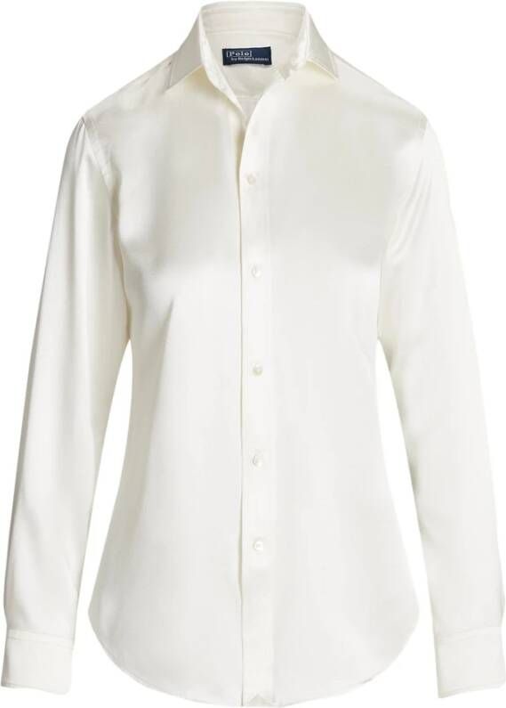Polo Ralph Lauren Klassieke Zijden Overhemd White Dames