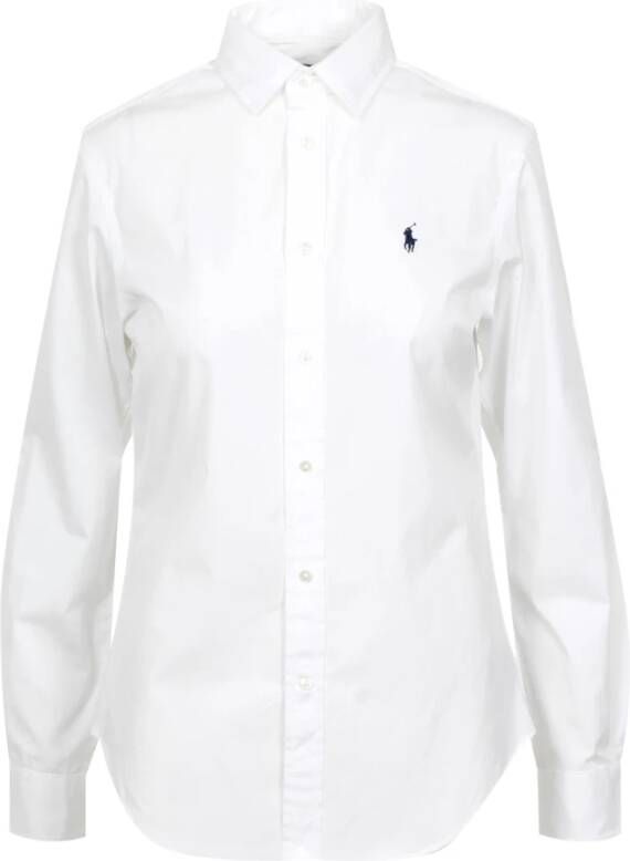 Polo Ralph Lauren Witte Katoenen Damesoverhemd met Geborduurde Pony White Dames - Foto 17