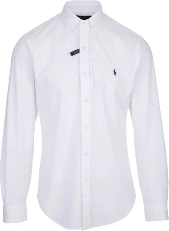 Polo Ralph Lauren Witte Stretch-Katoenen Overhemd met Polo Pony Motief White Heren - Foto 11