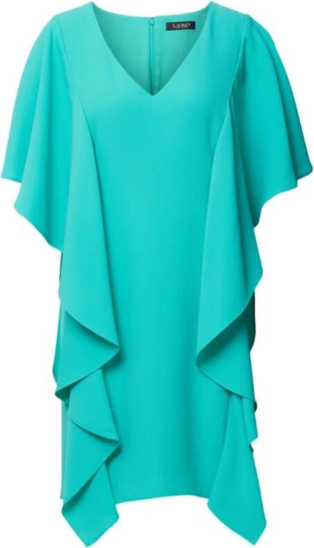 Ralph Lauren Turquoise Korte Jurk Collectie Blauw Dames