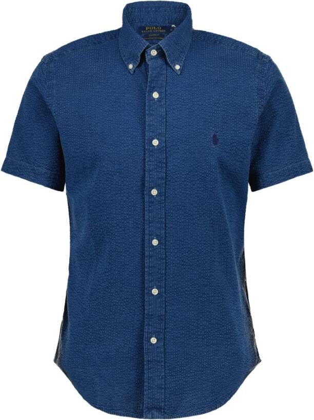 Polo Ralph Lauren Kreukel Ontwerp Shirt Blue Heren