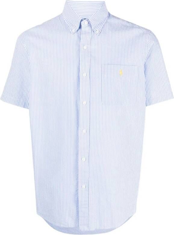 Polo Ralph Lauren Short Sleeve Shirts Blauw Heren