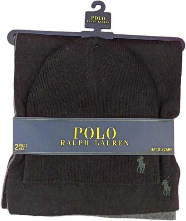 Polo Ralph Lauren Zwarte Grijze Sjaals van Ralph Lauren Black Heren