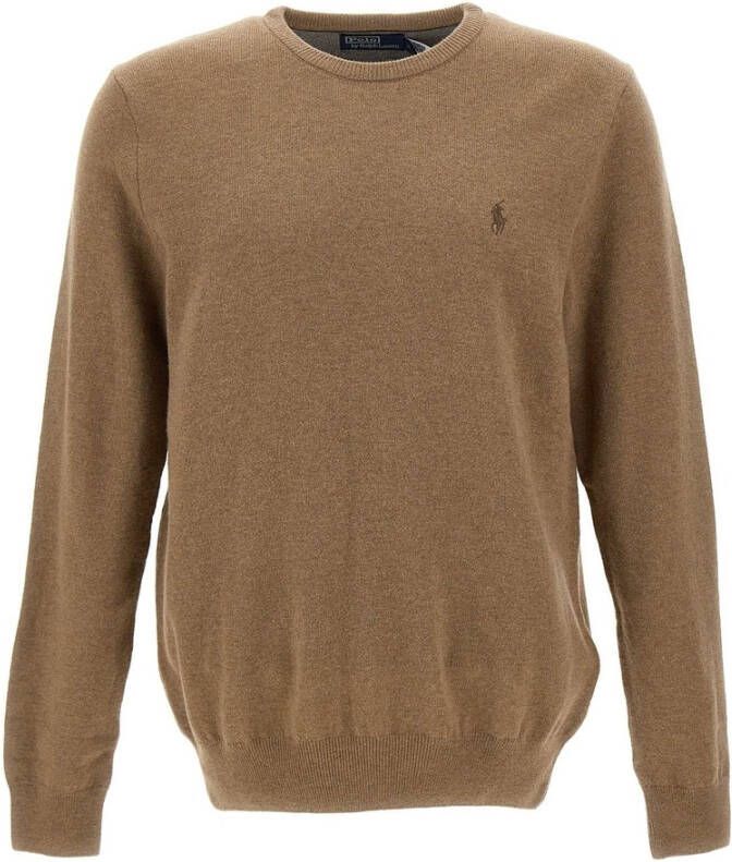 Ralph Lauren Ronde Hals Gebreide Kleding Warme en Stijlvolle Herentrui Brown Heren