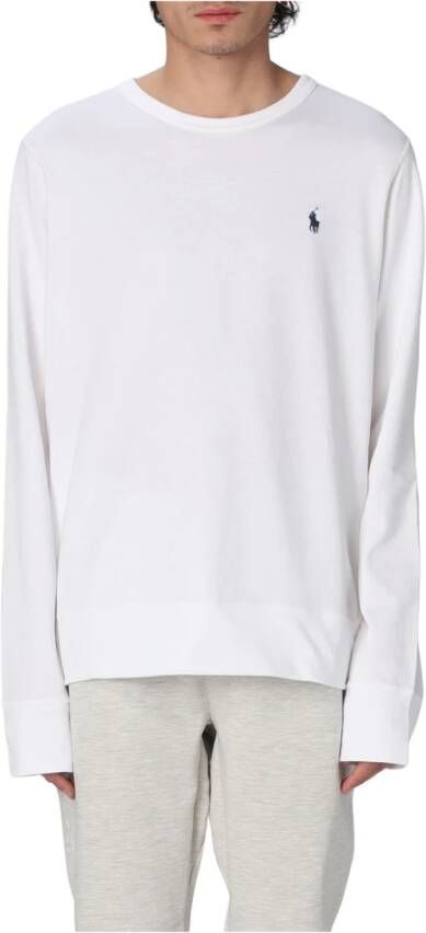 Ralph Lauren Klassieke Witte Terry Sweatshirt voor Heren White Heren