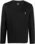 Polo Ralph Lauren Zwarte Geborduurde T-shirt met lange mouwen van katoen Black Heren - Thumbnail 1