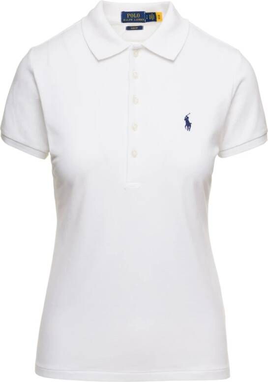 Polo Ralph Lauren Slim fit poloshirt met logostitching model 'JULIE' - Foto 12