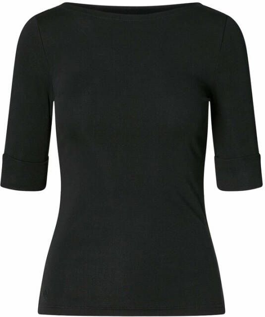 Ralph Lauren Katoenen Jersey T-shirt met Boothals Black Dames - Foto 4