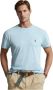 POLO Ralph Lauren regular fit T-shirt met linnen powder blue - Thumbnail 6