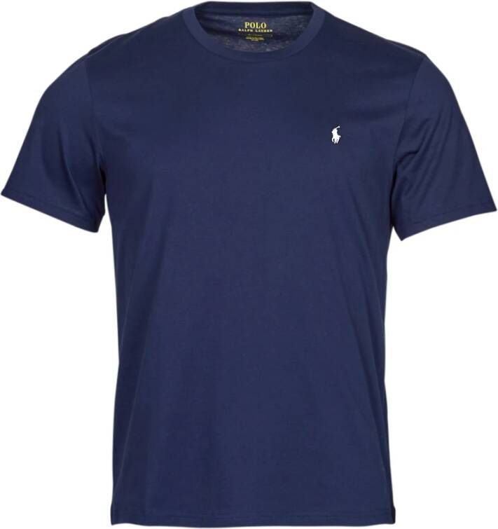 Polo Ralph Lauren Blauw Katoenen T-shirt met Polo Pony Borduursel Blue Heren