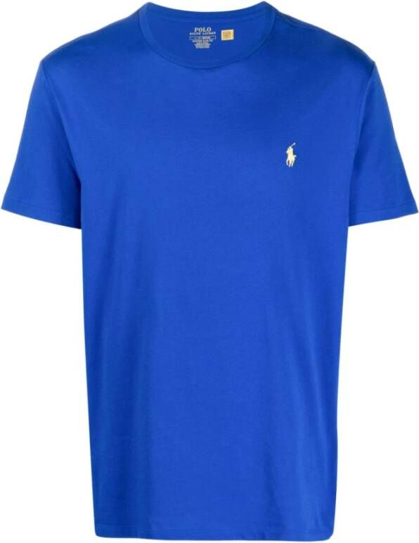 Polo Ralph Lauren Blauwe Crewneck T-shirts en Polos Blue