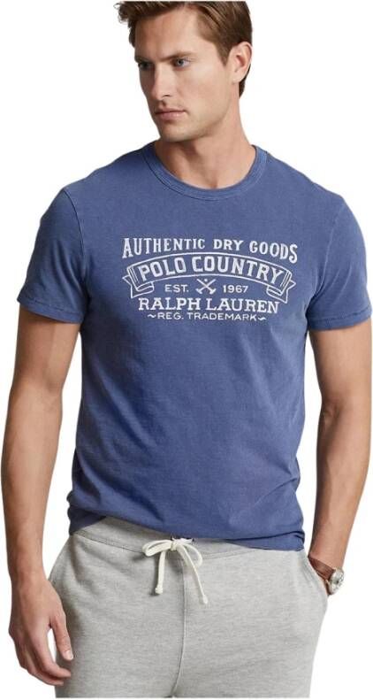Polo Ralph Lauren Heren Polo Country T-shirt met print Blue Heren