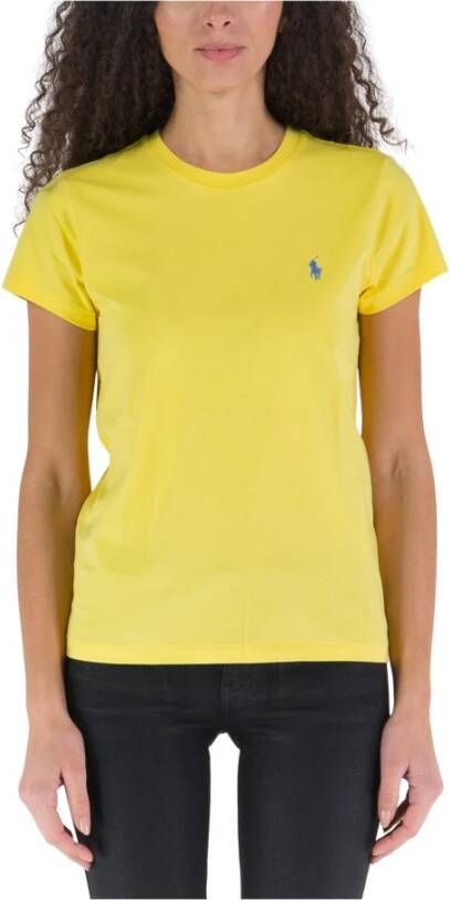 Polo Ralph Lauren Stijlvolle Dames T-Shirt Klassiek Ontwerp Yellow Dames