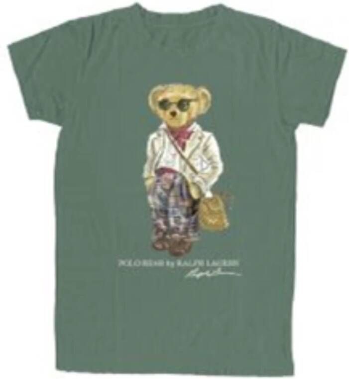 Ralph Lauren Polo Bear Groene T-Shirt voor Vrouwen Green Dames