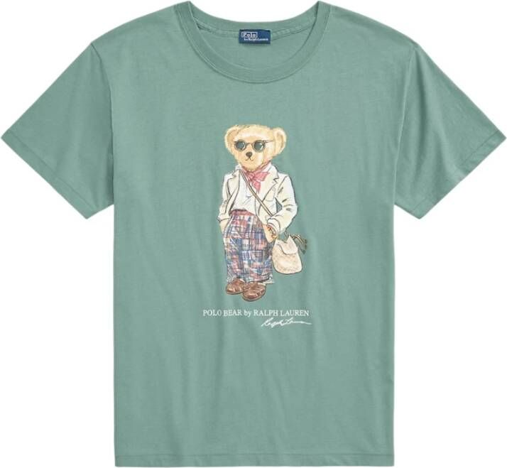 Ralph Lauren Polo Bear Groene T-Shirt voor Vrouwen Groen Dames