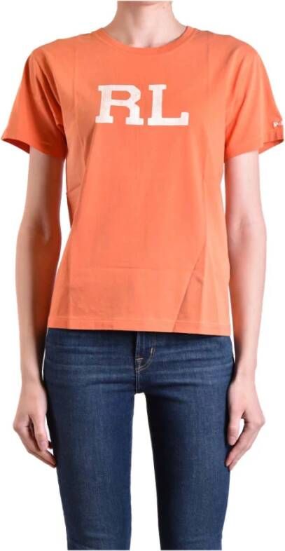 Ralph Lauren Stijlvolle T-shirts voor Mannen en Vrouwen Orange Dames