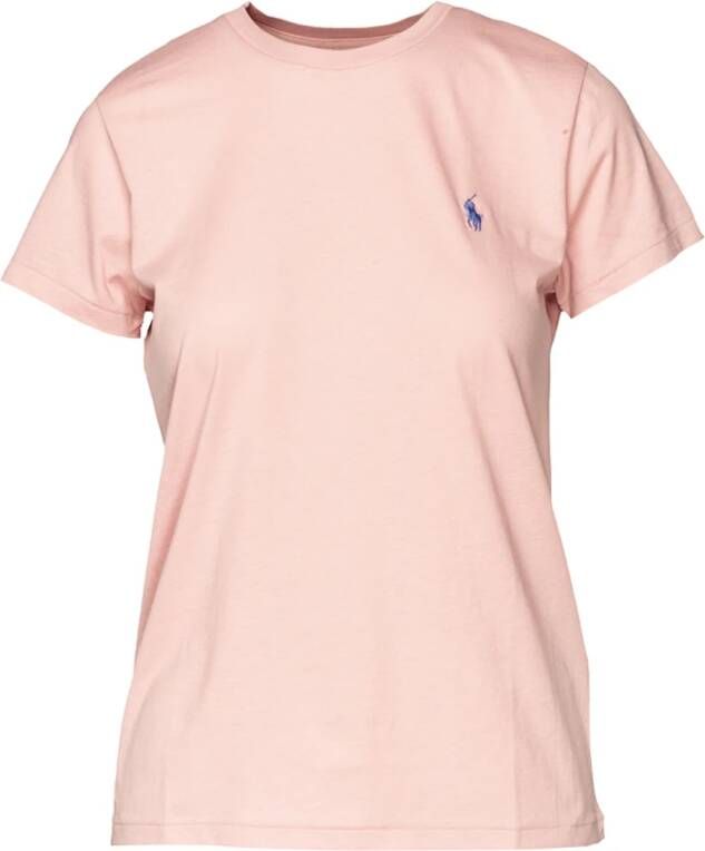 Polo Ralph Lauren Cotton Jersey Crew T-shirt Roze Dames
