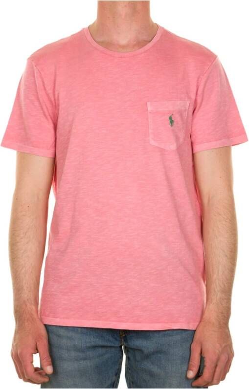 Polo Ralph Lauren Woestijnroze Jersey T-shirt Pink Heren