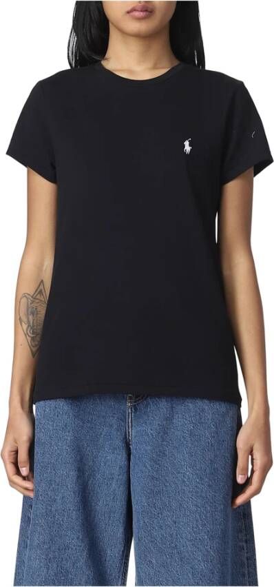 Ralph Lauren Premium Zwart T-Shirt voor Dagelijkse Verfijning Zwart Dames