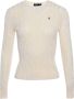 Polo Ralph Lauren Kimberly LS Pullover V-Hals Gebreide Trui voor Moderne Vrouwen White Dames - Thumbnail 5