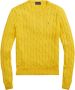 Polo Ralph Lauren Katoenen kabelgebreide trui met ronde hals Yellow Dames - Thumbnail 1