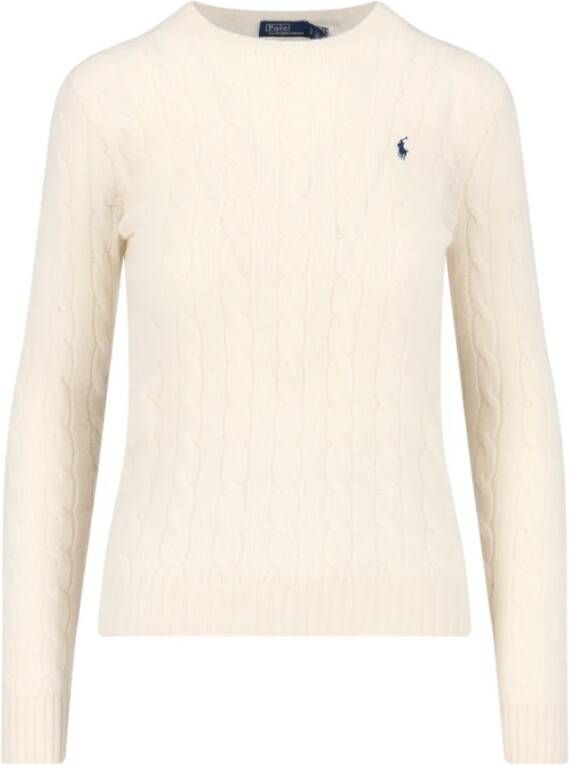 Ralph Lauren Turquoise Gebreide Kleding voor Vrouwen AW23 Gezellige Witte Gebreide Kleding voor Vrouwen Green White Dames