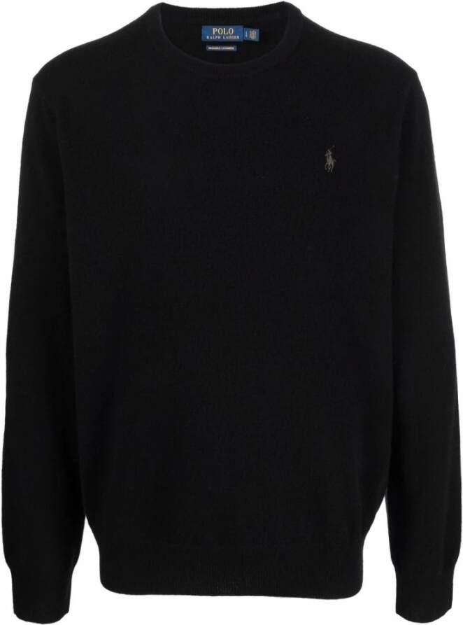 Polo Ralph Lauren Zwarte Sweaters LS CN Pp-Lange Mouwen-Pullover Zwart Heren
