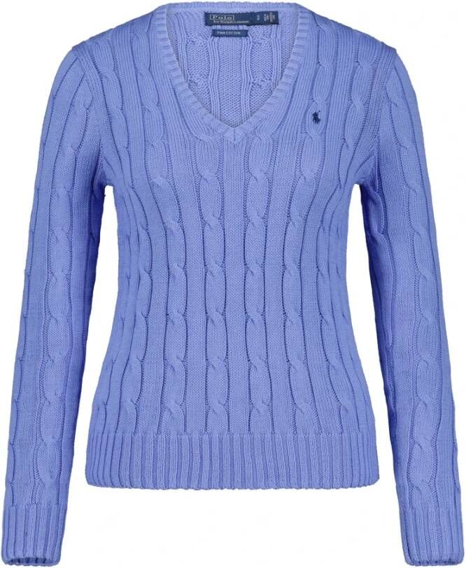 Polo Ralph Lauren Blauwe Sweaters Kimberly Lange Mouw Pullover Blue Dames