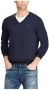 Polo Ralph Lauren Ralph Lauren trui Slim Fit donkerblauw v-hals - Thumbnail 1