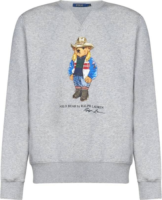 Polo Ralph Lauren Vally Bear Sweatshirt Gray Grijs Heren