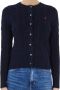 Polo Ralph Lauren Gebreid jack met labelstitching model 'CARDI' - Thumbnail 1