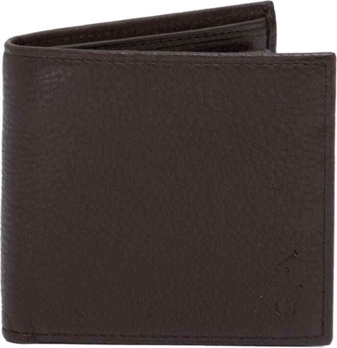 Polo Ralph Lauren Klassieke Bruine Leren Portemonnee Brown Heren
