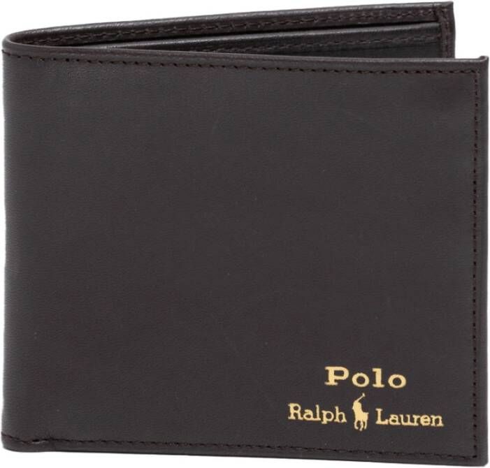 Polo Ralph Lauren Klassieke Bruine Leren Portemonnee Brown Heren