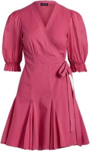 Polo Ralph Lauren Wrap dress with puff sleeves Roze Dames