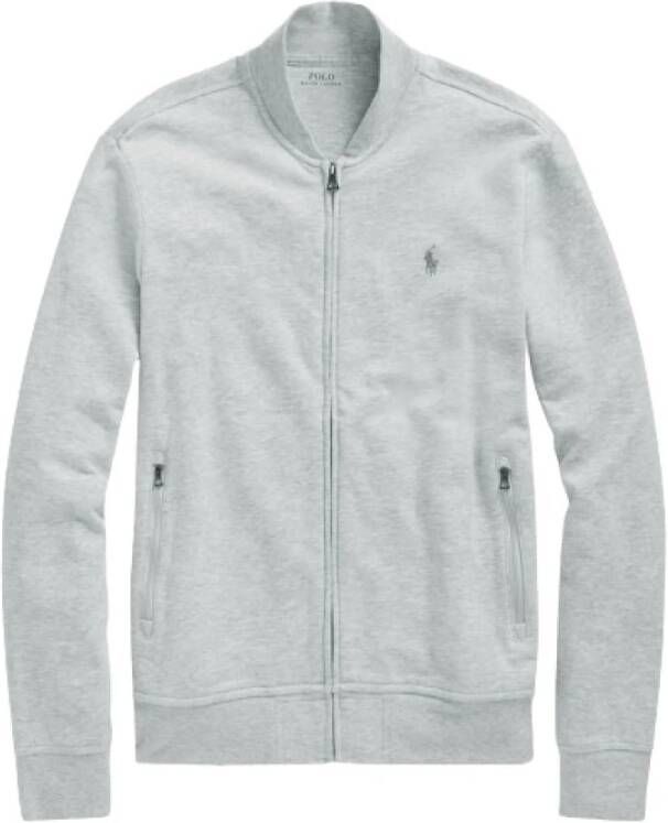 Polo Ralph Lauren Baseball-geïnspireerde zip-through sweatshirt Gray Heren