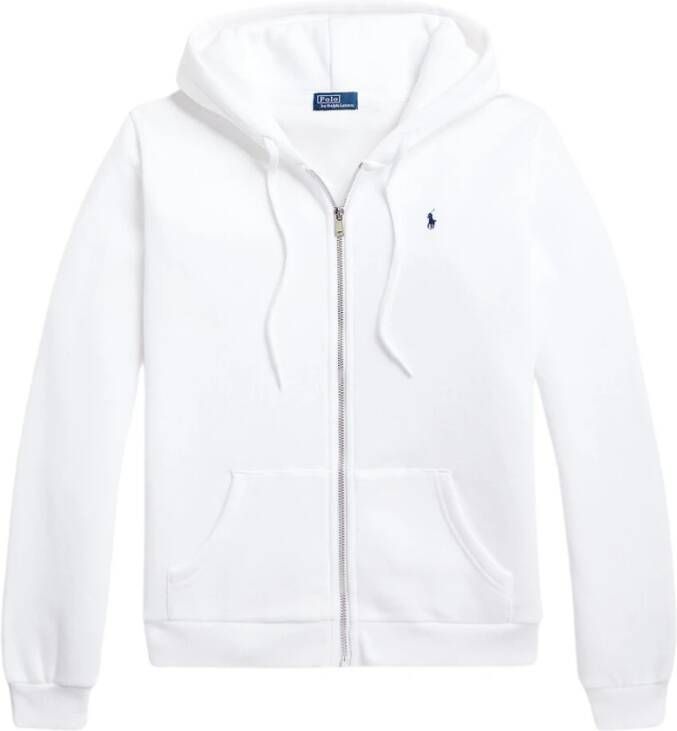 Polo Ralph Lauren Stijlvolle Sweatshirt met Ritssluiting voor Dames White Dames