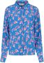 POM Amsterdam blouse Milly Fly Away Blue met all over print blauw rood roze - Thumbnail 3