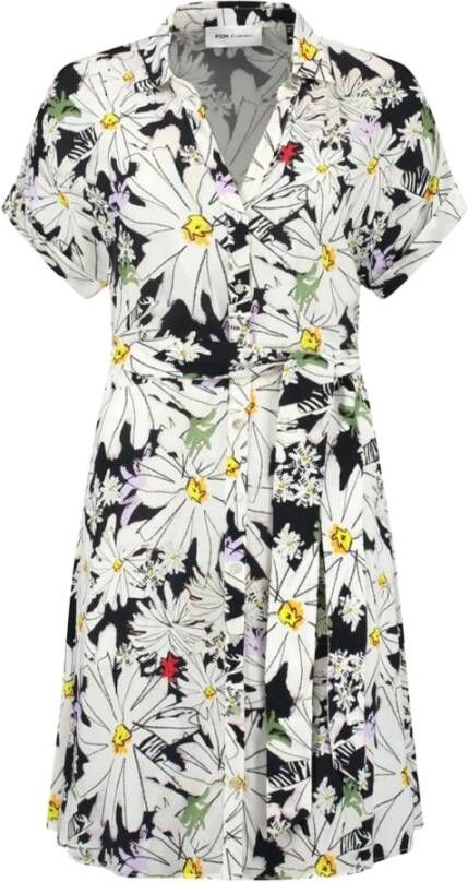 Pom Amsterdam Oopsy Daisy jurk ecru Beige Dames