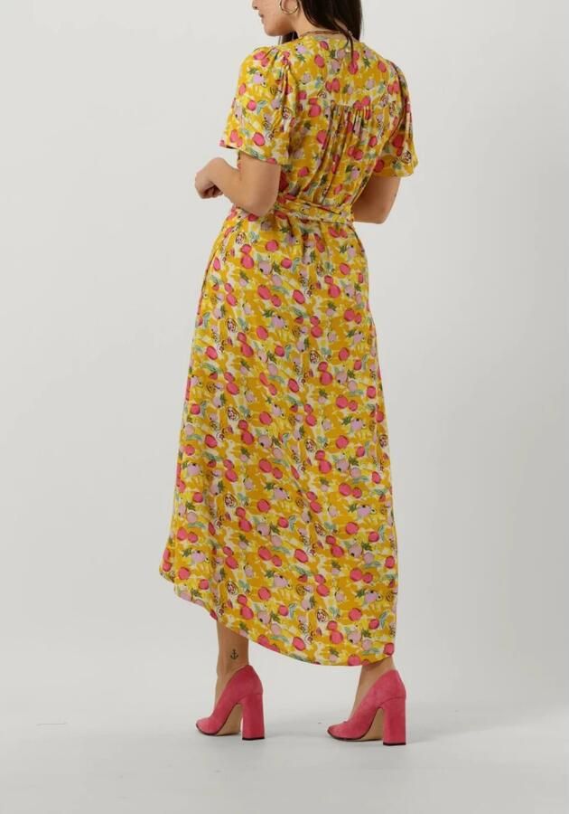 Pom Amsterdam Gele Midi Jurk 7307 Multicolor Dames - Foto 2