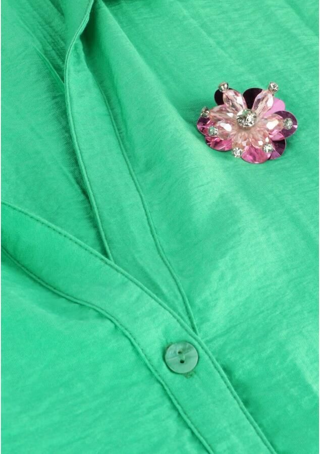 Pom Amsterdam Groene Violet Blouse Elegant Trendy Look Green Dames