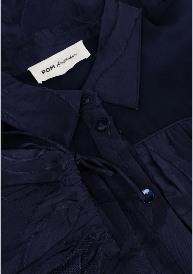 POM AMSTERDAM Dames Jurken Jacquard Midnight Blue Blauw - Foto 5