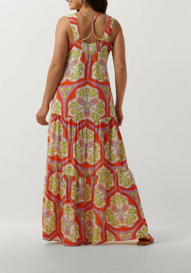 Pom Amsterdam Oranje Midi Zomerjurk Strap Marrakesh Multicolor Dames - Foto 2