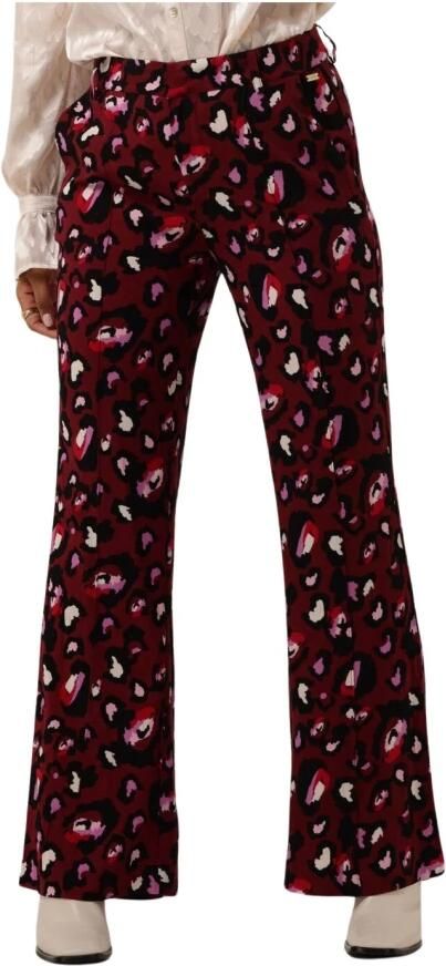 POM Amsterdam flared broek PANTS Leopard Red met dierenprint rood - Foto 4