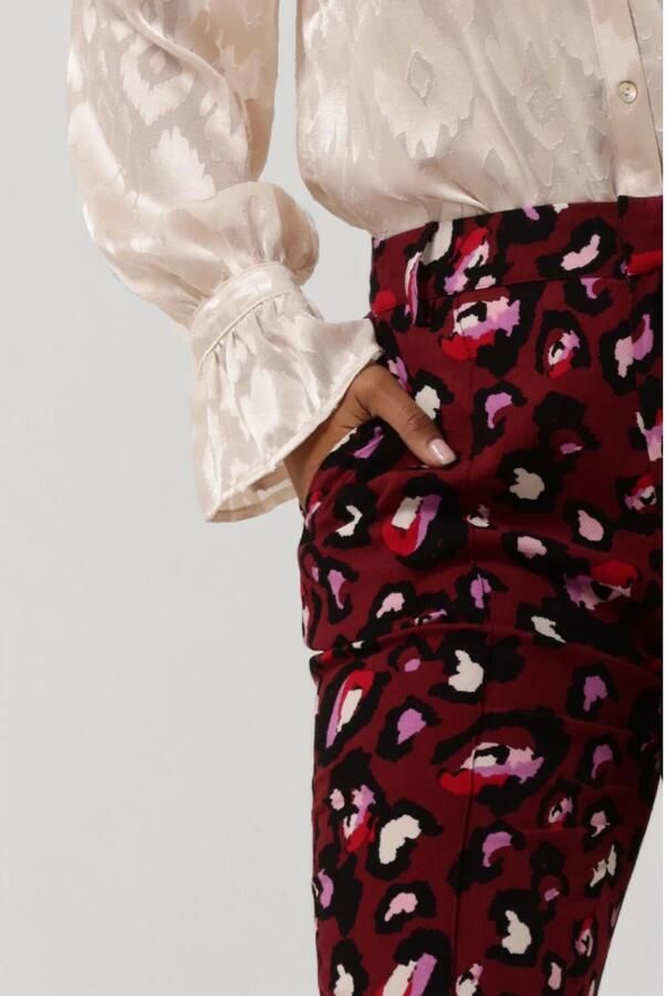 POM Amsterdam flared broek PANTS Leopard Red met dierenprint rood - Foto 2