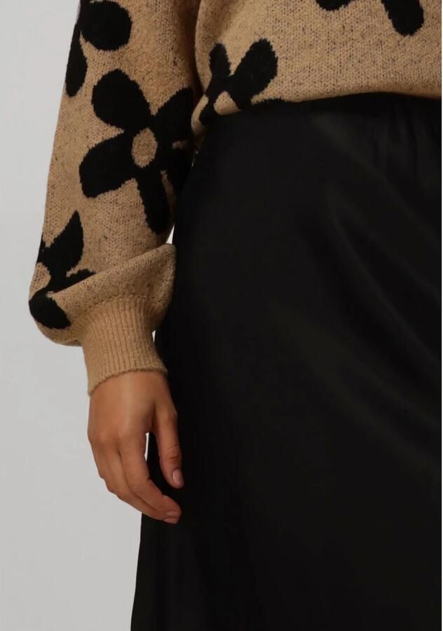 Pom Amsterdam Satin Zwarte Midi Rok Black Dames - Foto 4